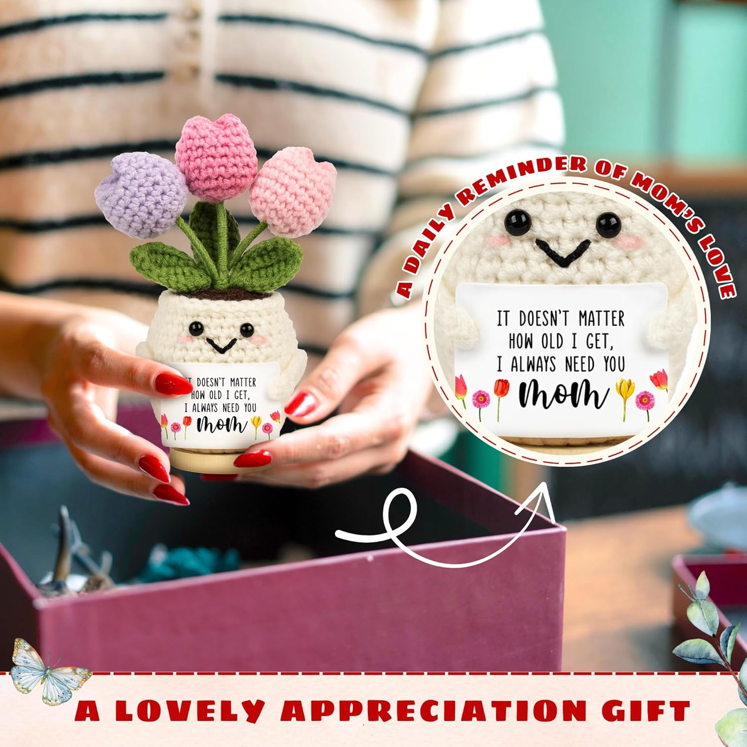 Charming Crochet Tulip Gift Set