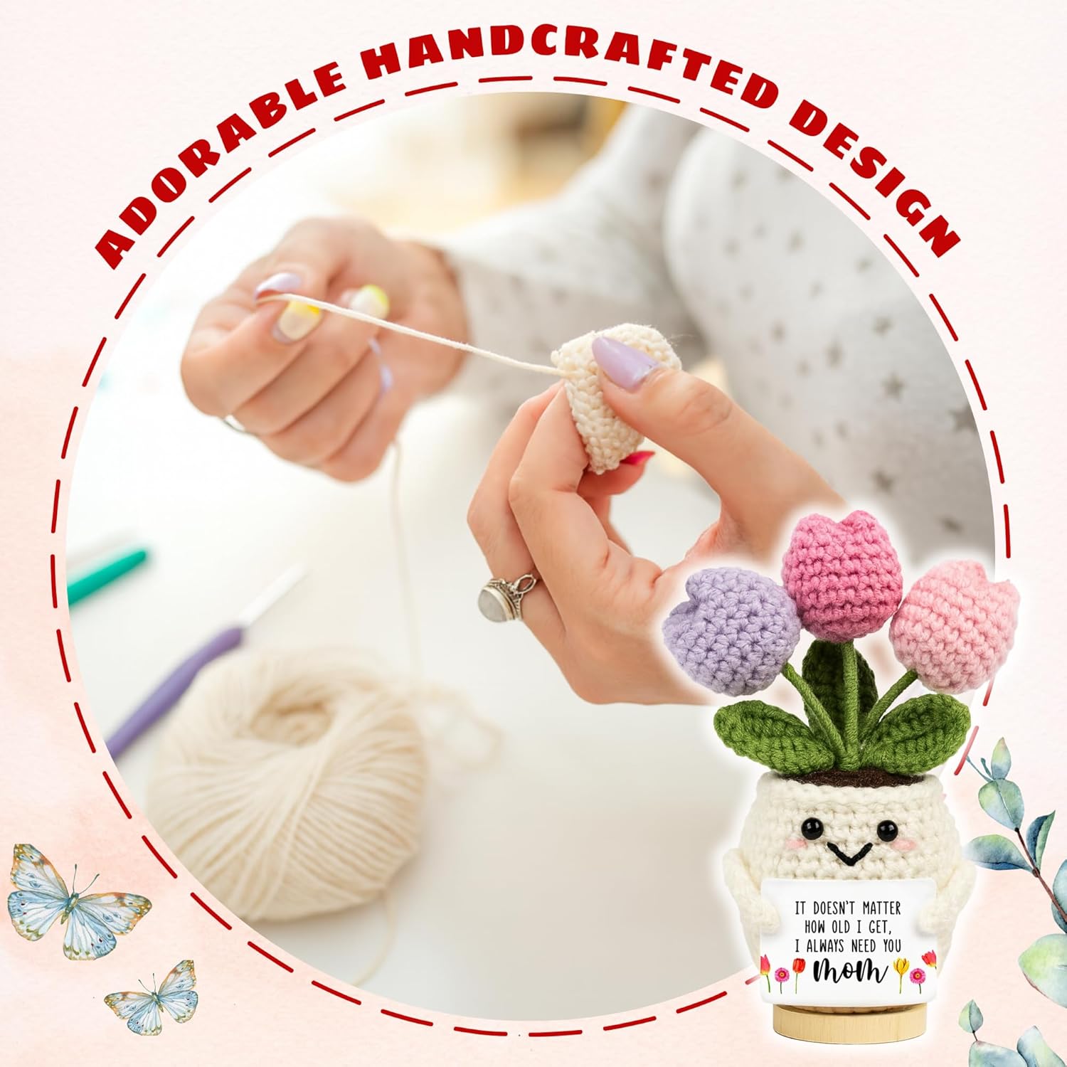 Charming Crochet Tulip Gift Set