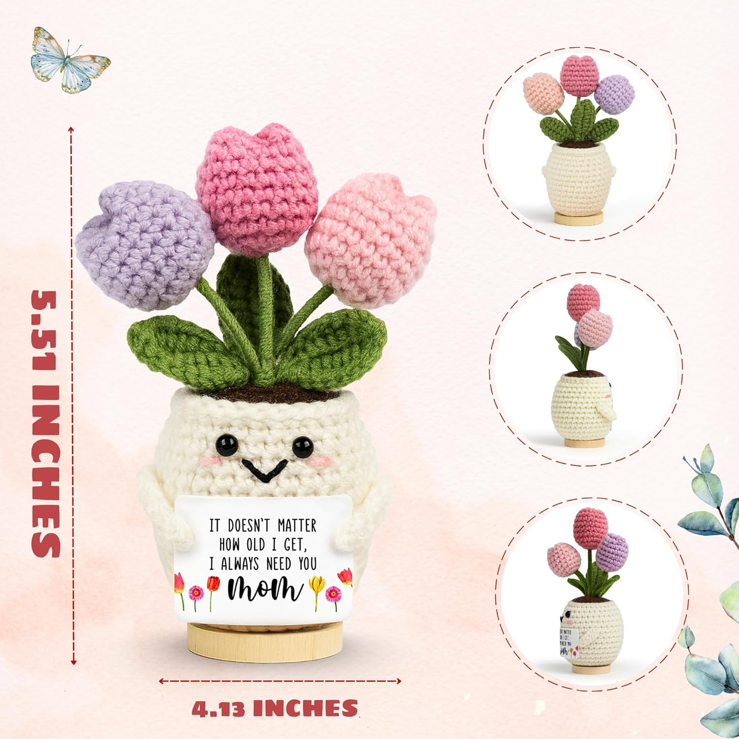 Charming Crochet Tulip Gift Set